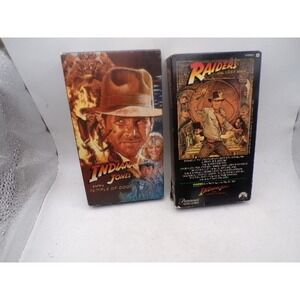 Indiana Jones Raiders of Lost Ark Temple of Doom VHS Paramount Lot Harrison Ford